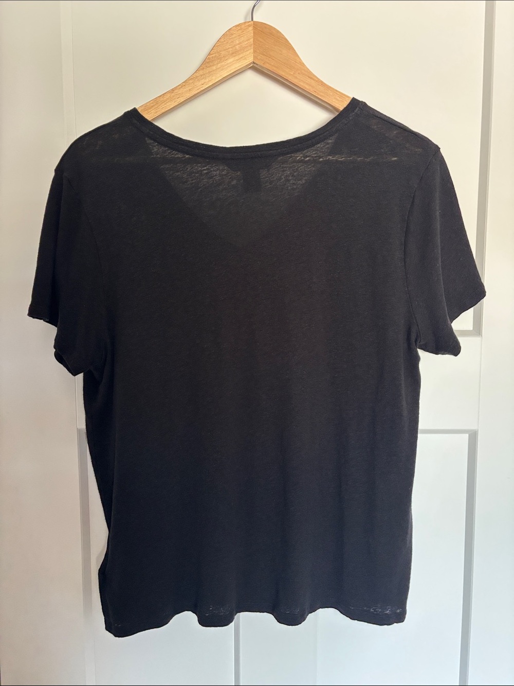 Athleta Black V-Neck Short Sleeve Top - Picture 3 of 3
